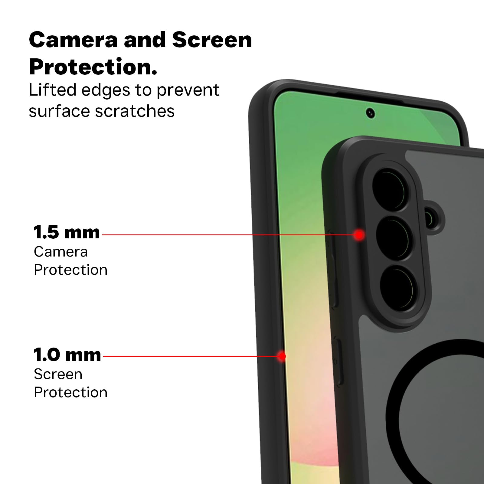Samsung Galaxy A56 5G Back Cover Case | Sleek Hybrid - Matte Black Magnetic