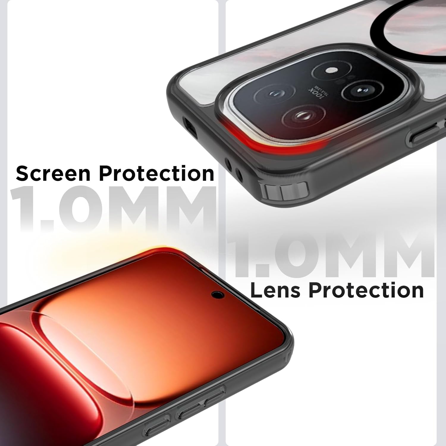 iQOO 15 5G Back Cover Case | Sleek Hybrid - Clear Magnetic