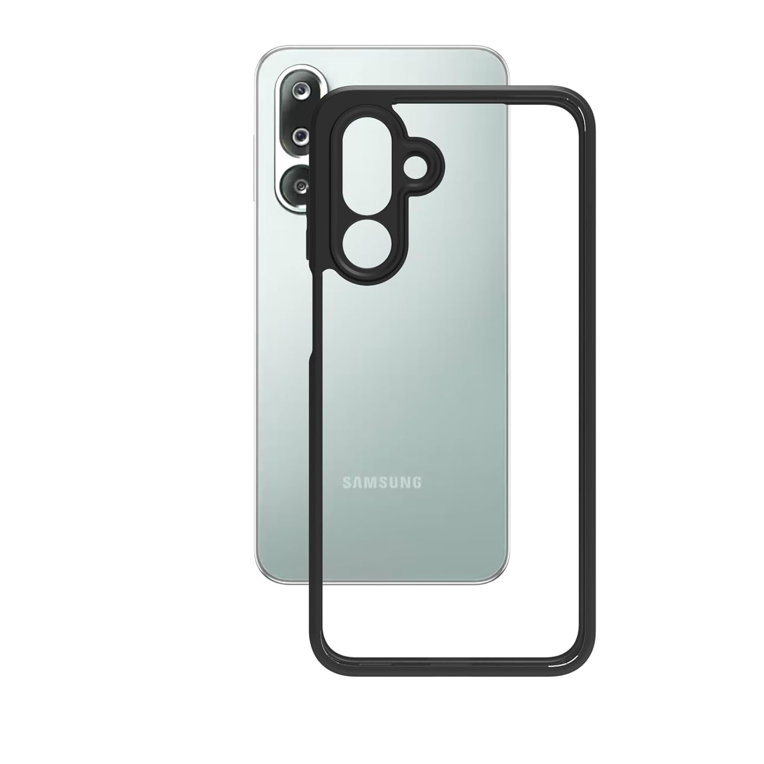 Samsung Galaxy M36 5G / Galaxy F36 5G Back Cover Case | Clear Hybrid - Clear Black