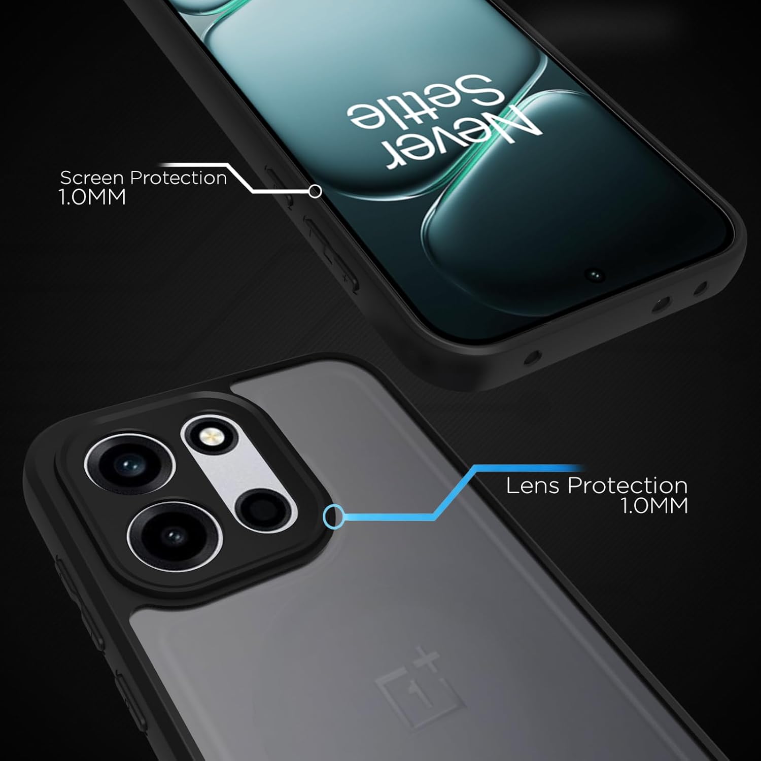OnePlus Nord 6 5G / Nord CE 6 5G Back Cover Case | Sleek Hybrid - Matte Black