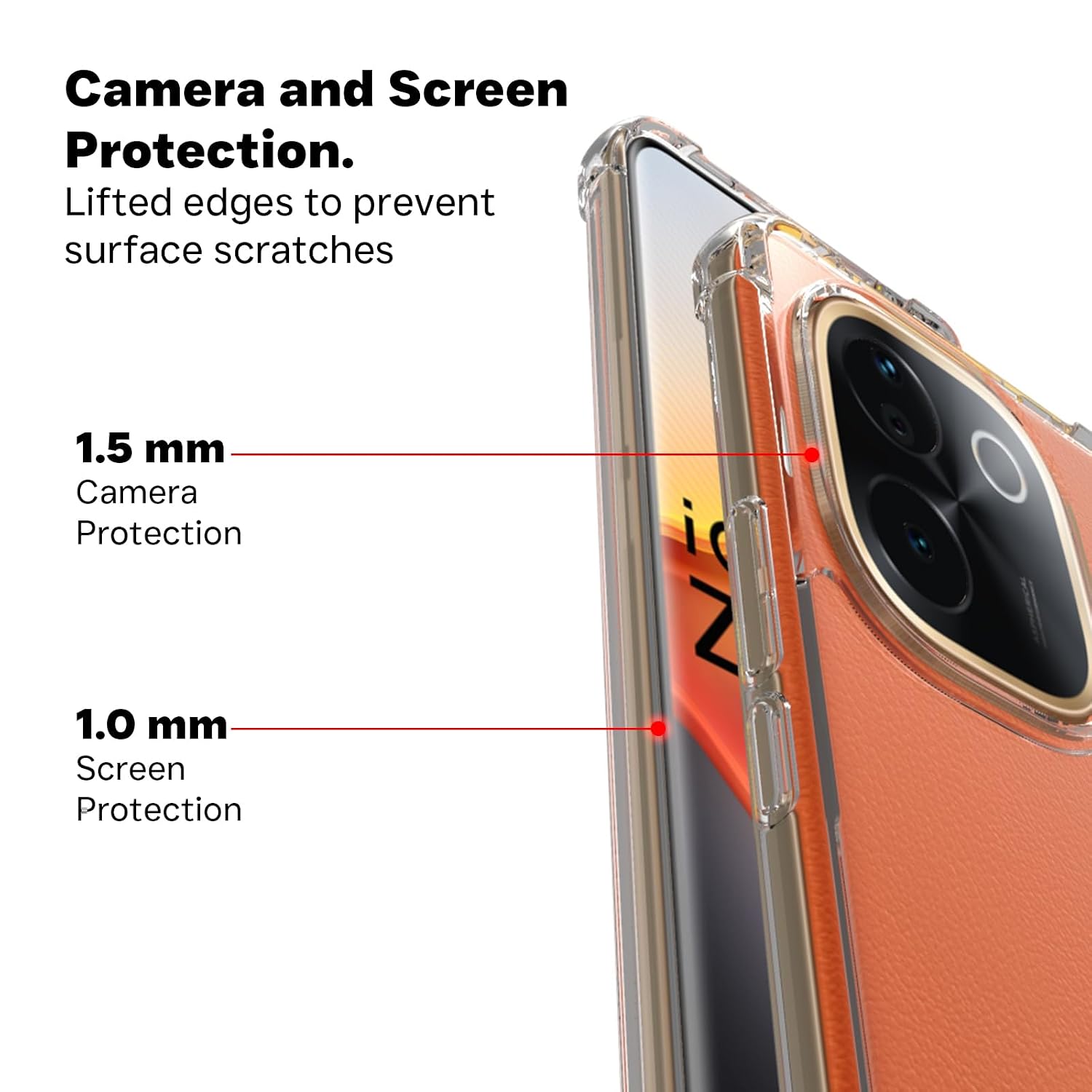 iQOO Z9s Pro/ Vivo T3 Pro Back Cover Case | Sleek Hybrid - Clear