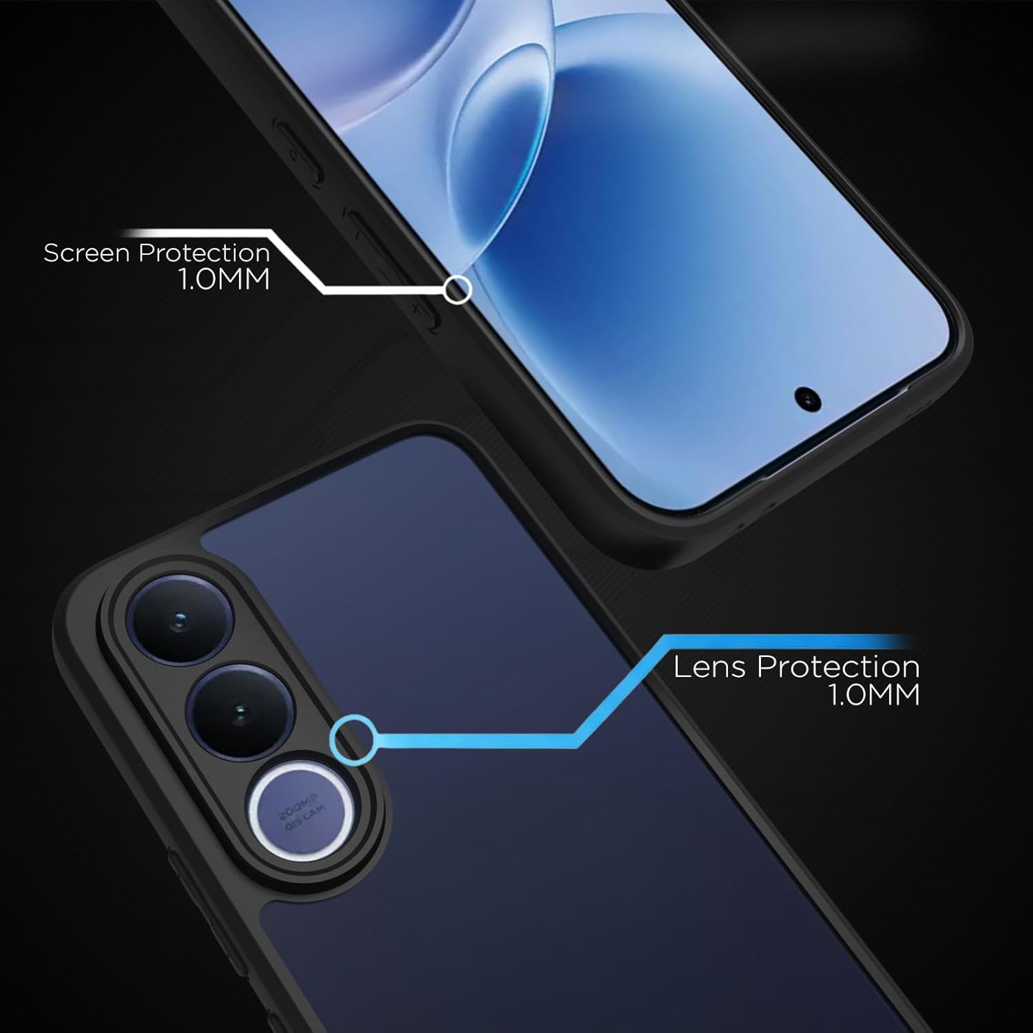 Vivo V70 FE Back Cover Case | Sleek Hybrid - Matte Black
