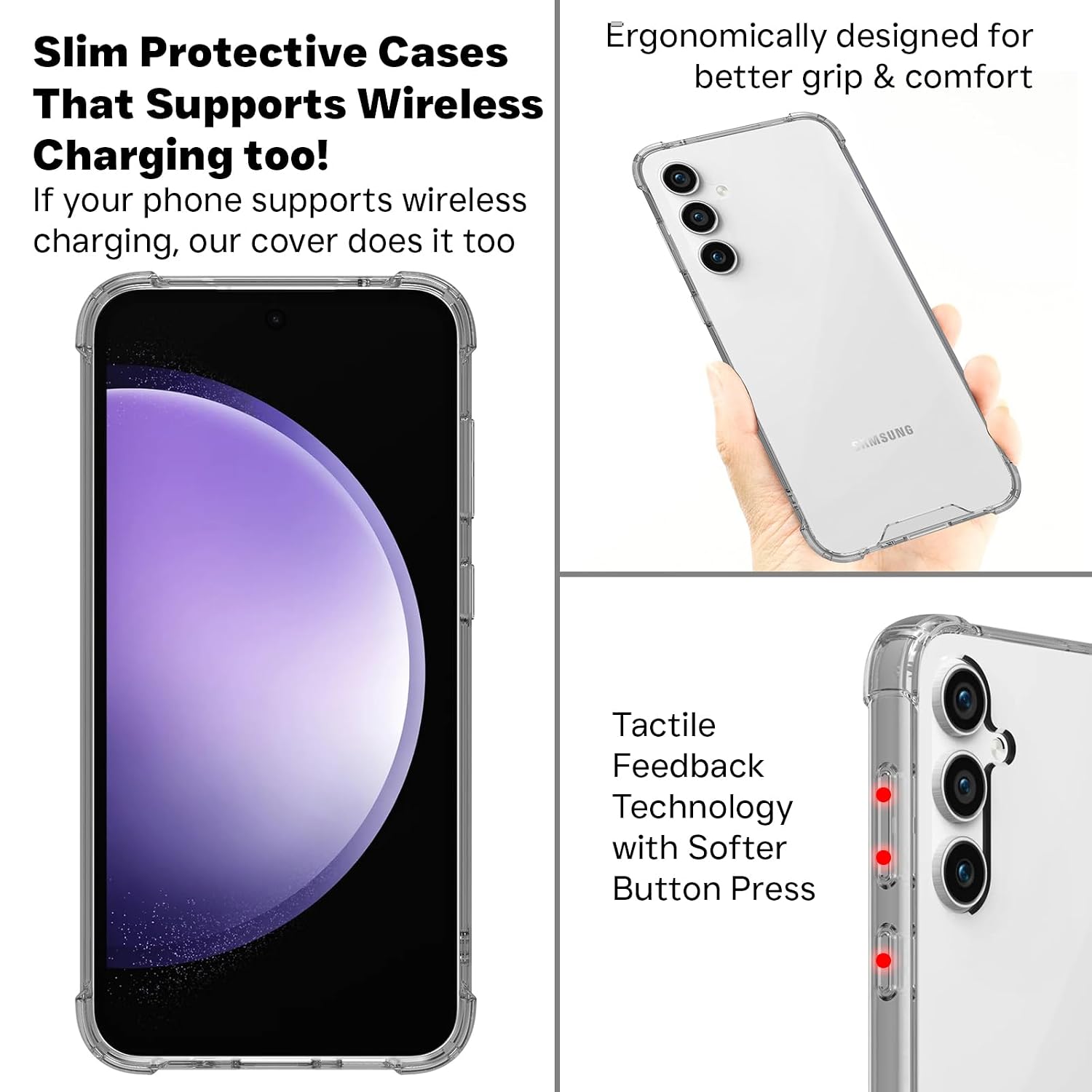 Samsung Galaxy S23 FE Back Cover Case | Clear Hybrid - Clear