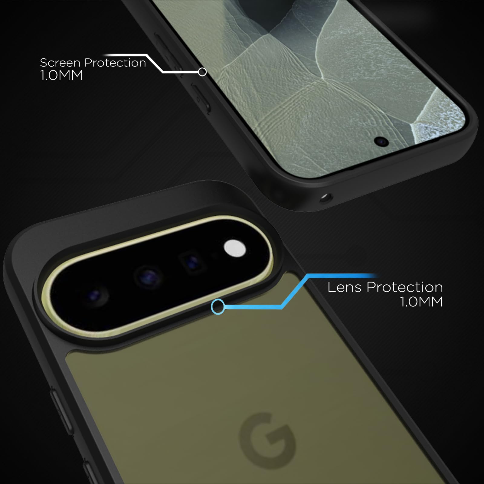 Google Pixel 11 / Pixel 11 Pro Back Cover Case | Sleek Hybrid - Matte Black