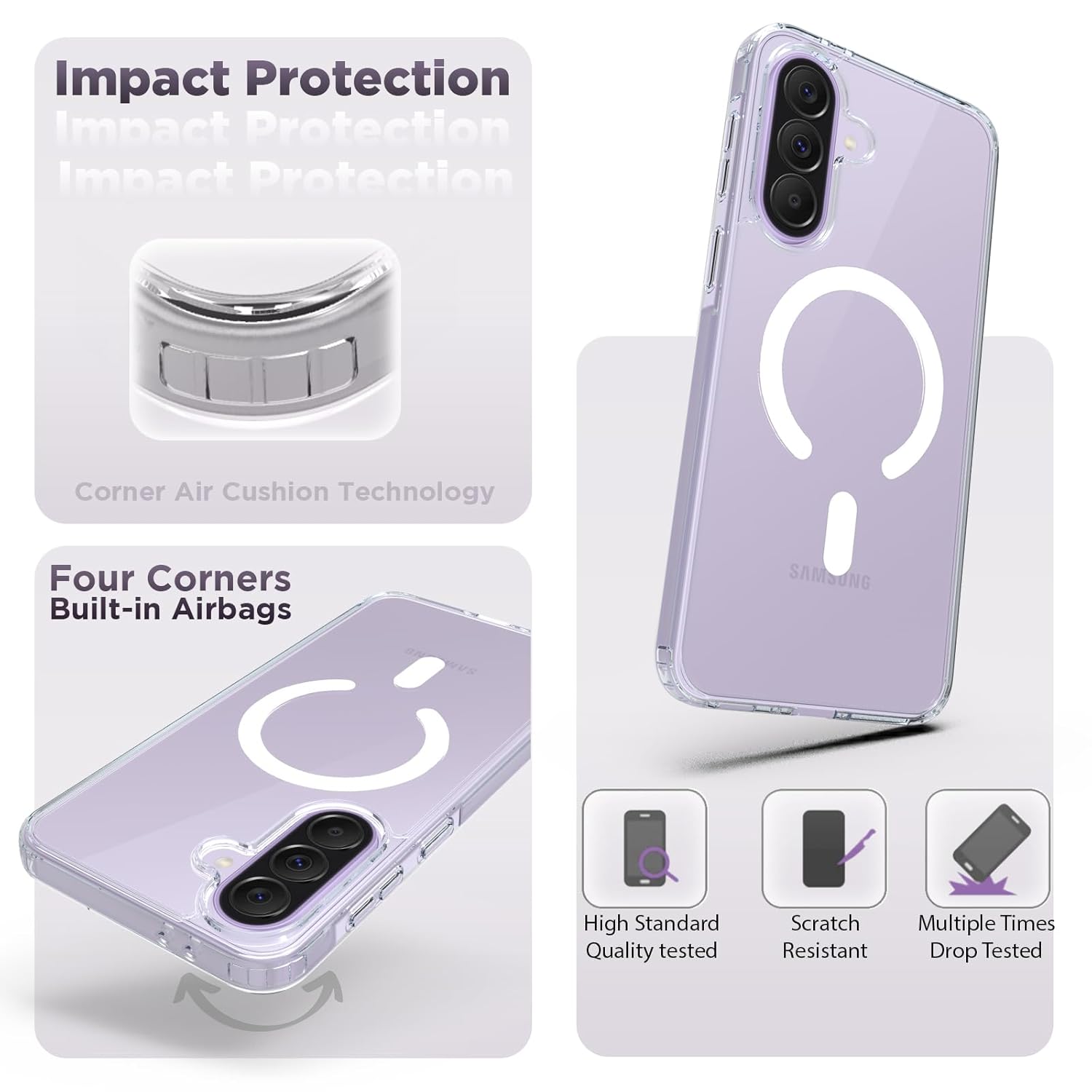 Samsung Galaxy A37  Back Cover Case | Clear Hybrid - Clear