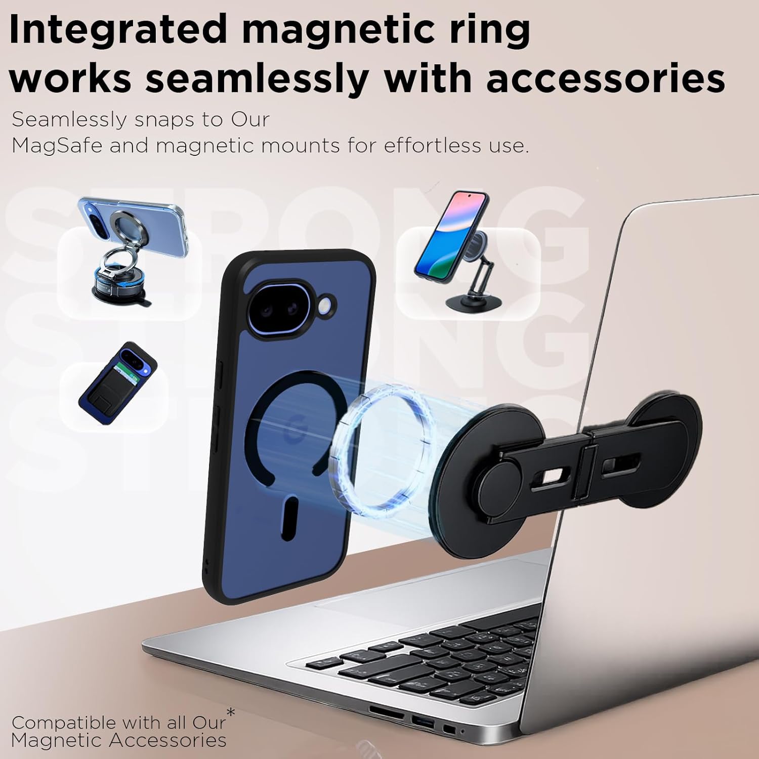 Google Pixel 10a Back Cover Case | Sleek Hybrid - Matte Black Magnetic