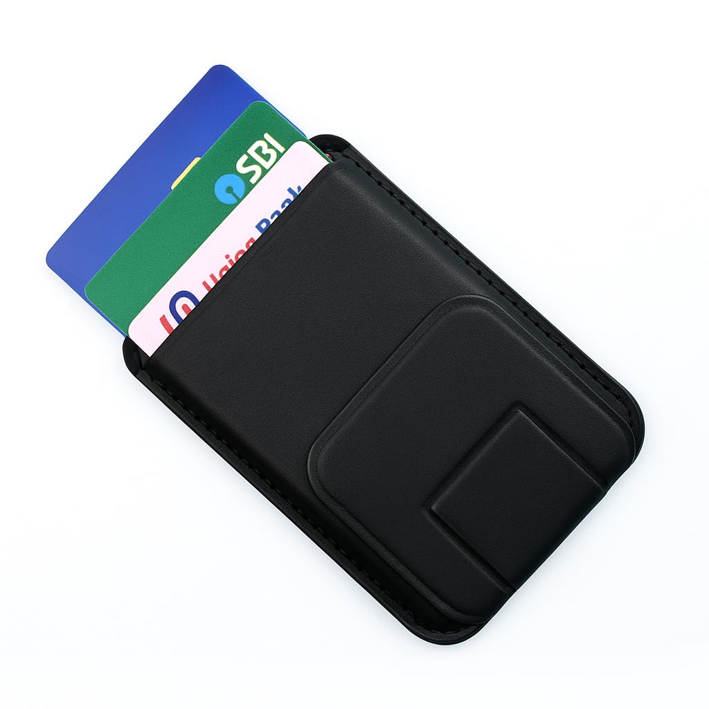 Phone Wallet | Card Holder with Stand - Obsidian Black