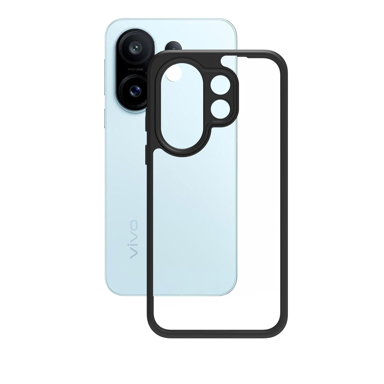 Vivo X200 FE 5G Back Cover Case | Sleek Hybrid - Clear Black