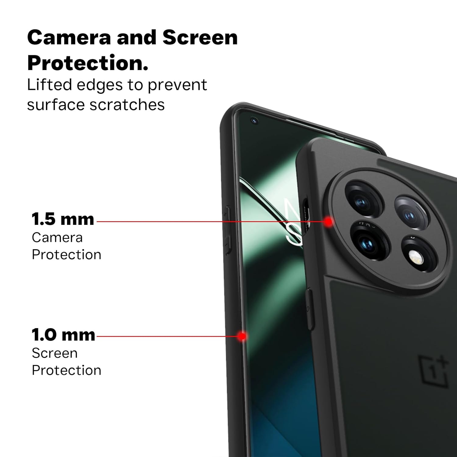 OnePlus 11 Back Cover Case | Sleek Hybrid - Matte Black