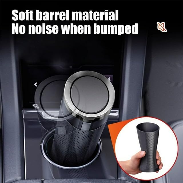 Car Trash Can | Mini Waterproof Cup Holder Dustbin - Silver