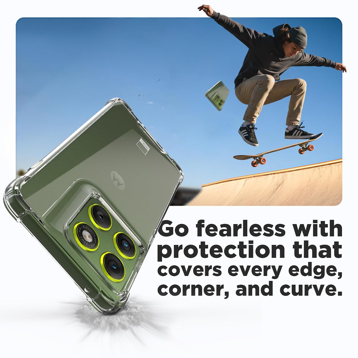 Motorola Edge 70 5G Back Cover Case | Clear Hybrid - Clear Smoke