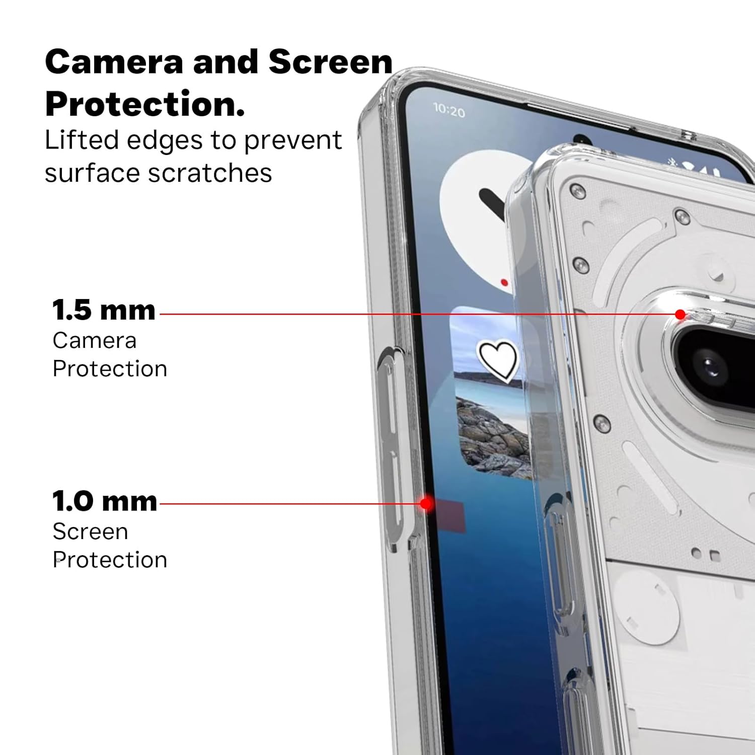 Nothing Phone 3a Back Cover Case | Clear Hybrid - Clear
