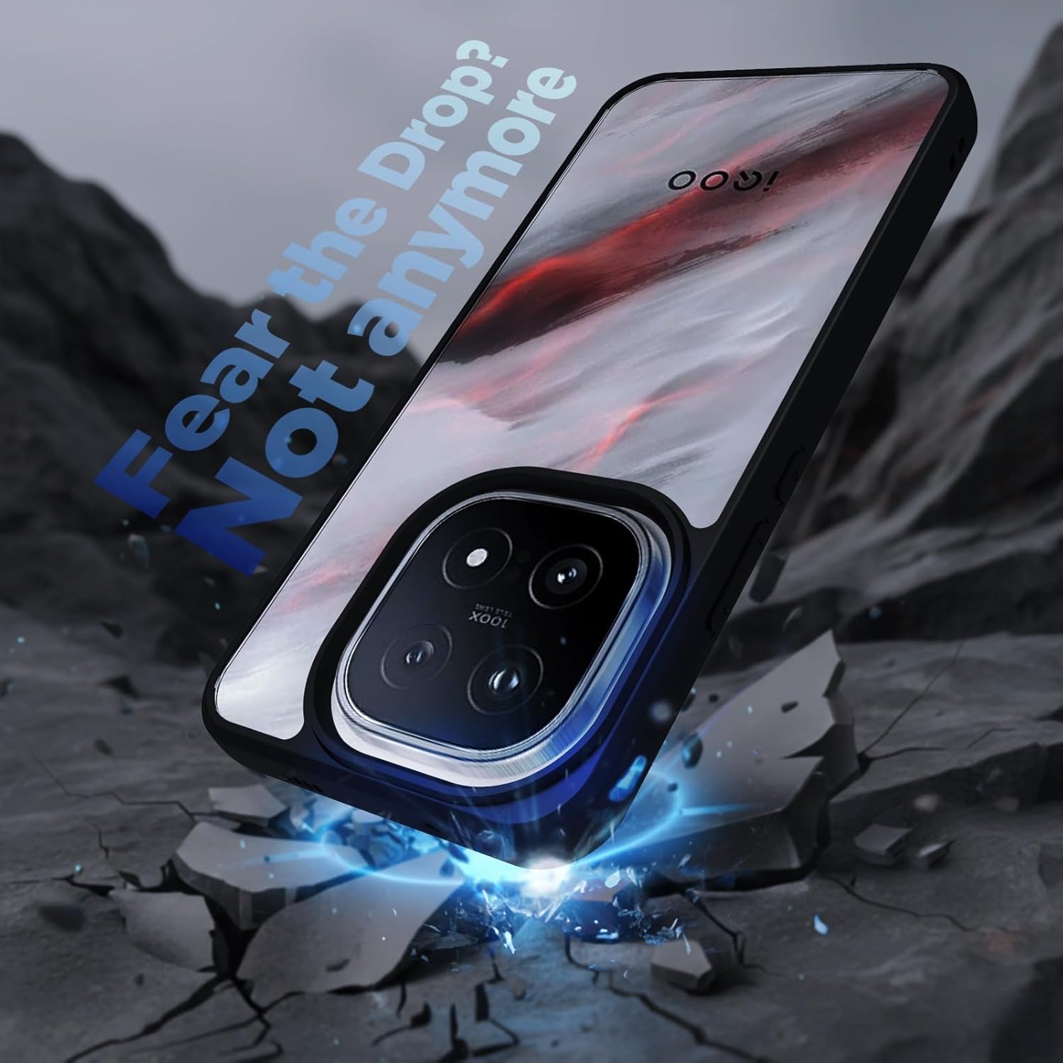 iQOO 15 5G Back Cover Case | Sleek Hybrid - Clear Black