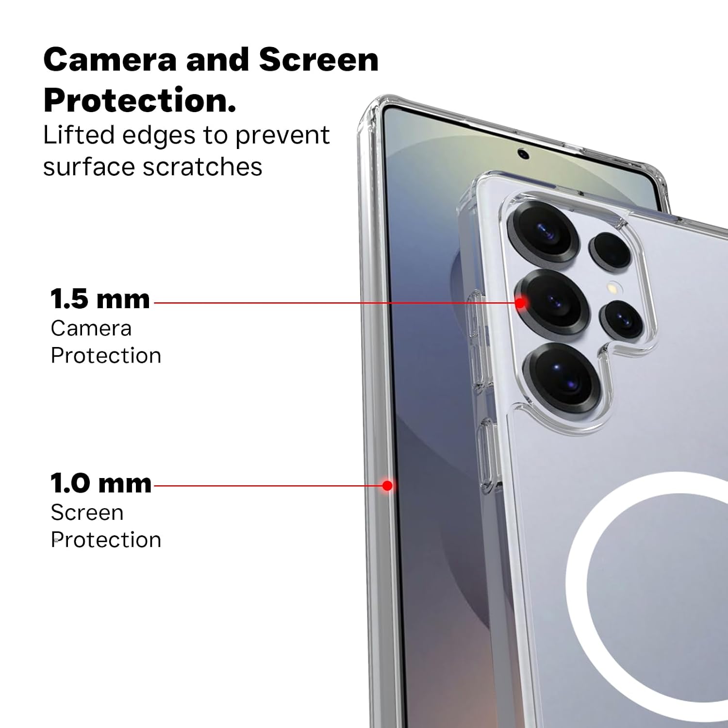 Samsung Galaxy S25 Ultra  Back Cover Case | Sleek Hybrid - Clear Magnetic