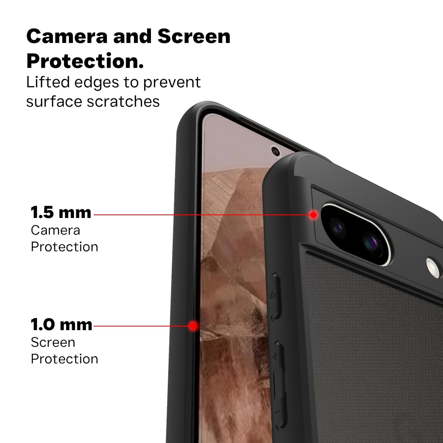Google Pixel 8a Back Cover Case | Sleek Hybrid - Matte Black