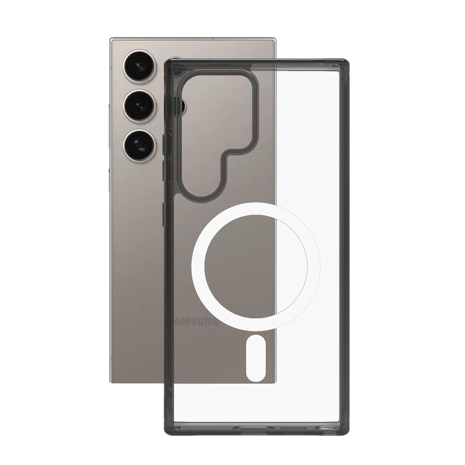 Samsung Galaxy S24 Ultra Back Cover Case | Clear Hybrid - Clear Magnetic