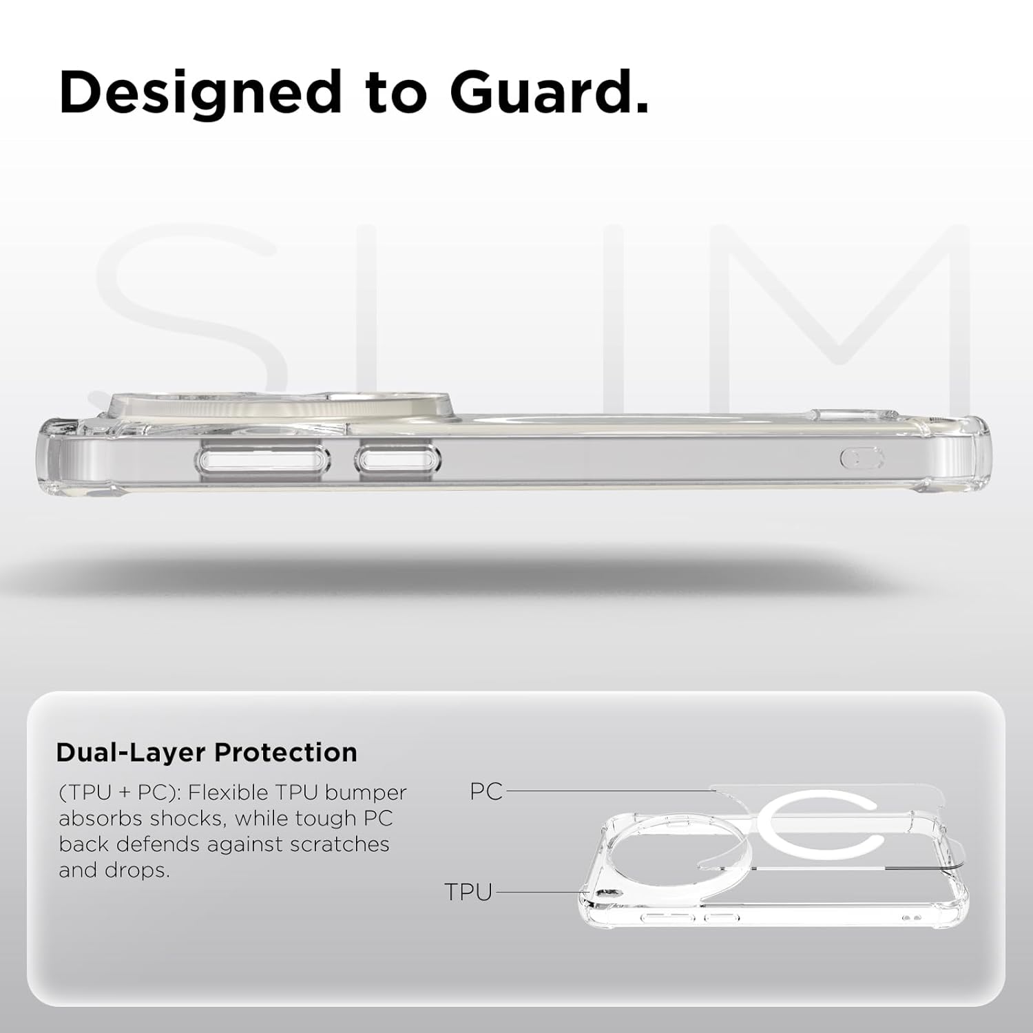Vivo X300 Pro 5G Back Cover Case | Clear Hybrid - Clear Smoke Magnetic