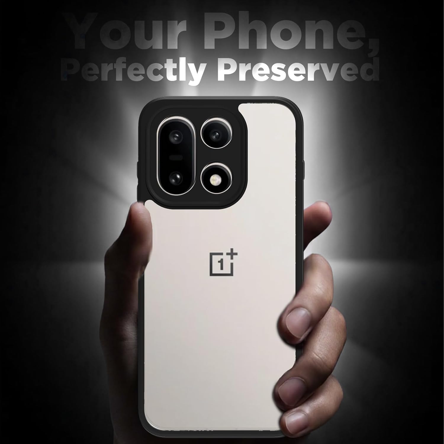 OnePlus 15 5G Back Cover Case |  Sleek Hybrid - Clear Black