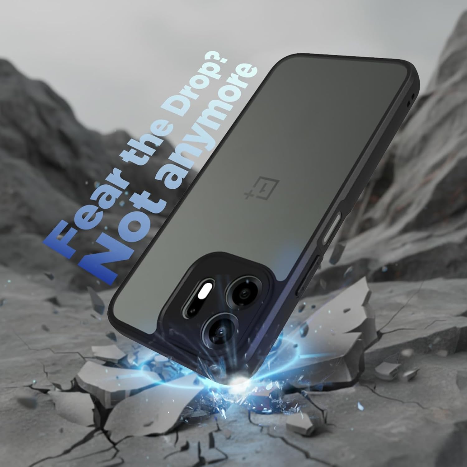 OnePlus N6 Back Cover Case | Sleek Hybrid - Clear Black