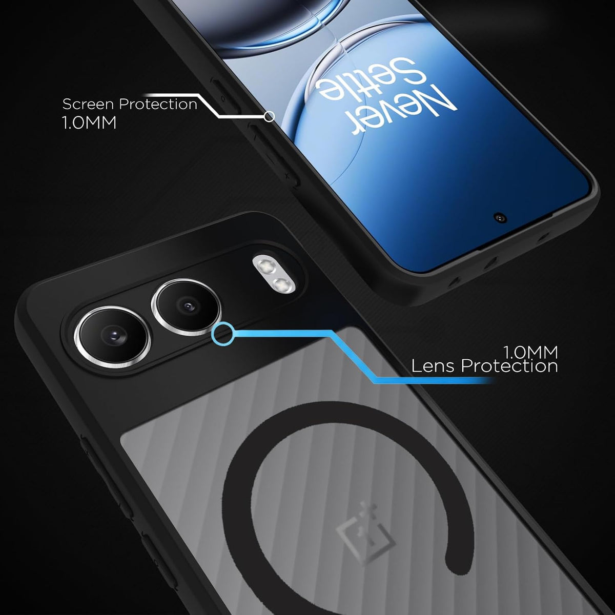 OnePlus Nord 4 5G Back Cover Case | Sleek Hybrid - Matte Black Magnetic