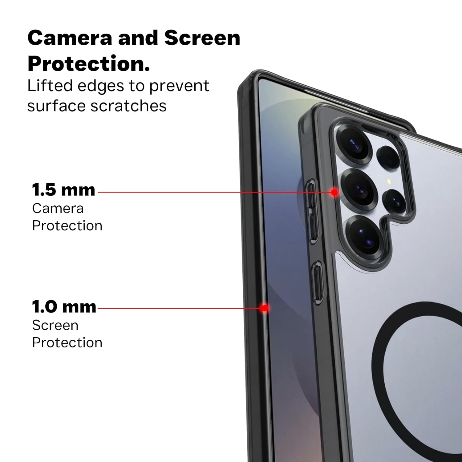 Samsung Galaxy S25 Ultra Back Cover Case | Clear Hybrid - Clear Smoke Magnetic