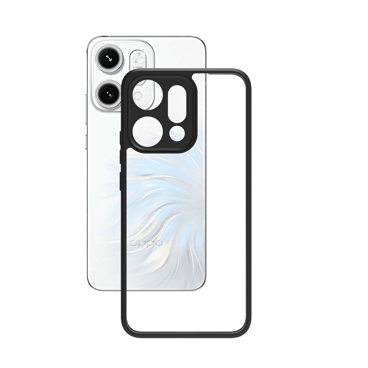 Oppo Reno 14 Pro 5G Back Cover Case | Sleek Hybrid - Clear Black