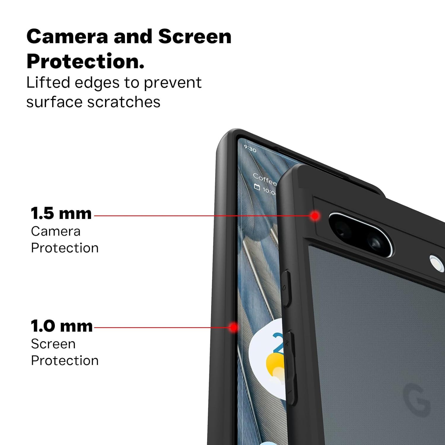 Google Pixel 7A Back Cover Case | Sleek Hybrid - Matte Black Magnetic
