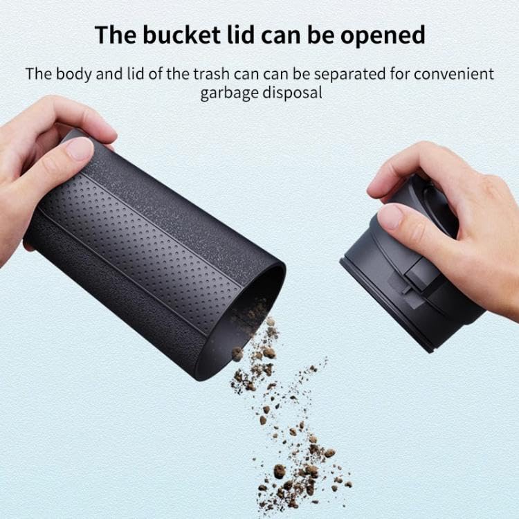 Car Trash Can | Mini Waterproof Cup Holder Dustbin - Black