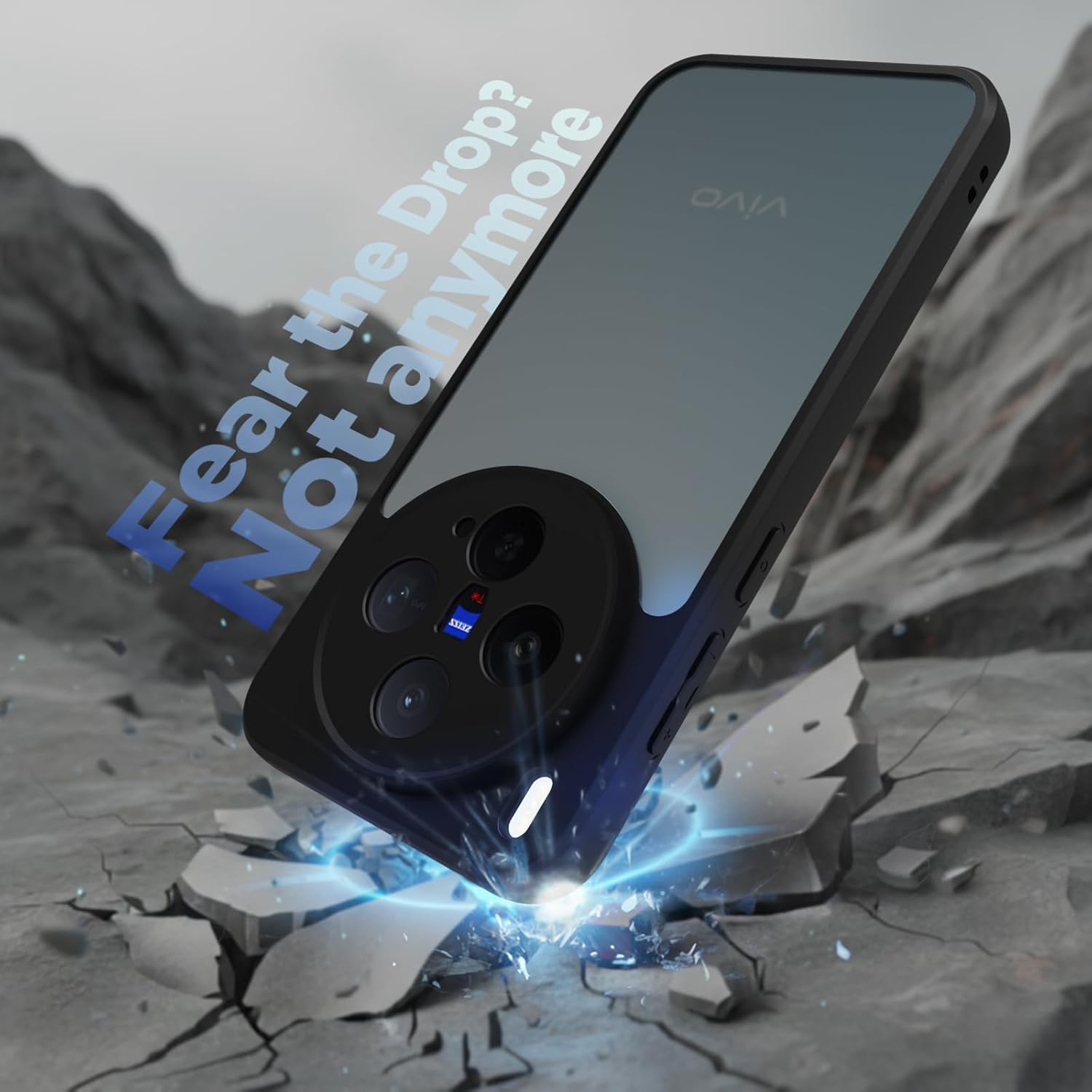 Vivo X300 5G Back Cover Case | Sleek Hybrid - Matte Black