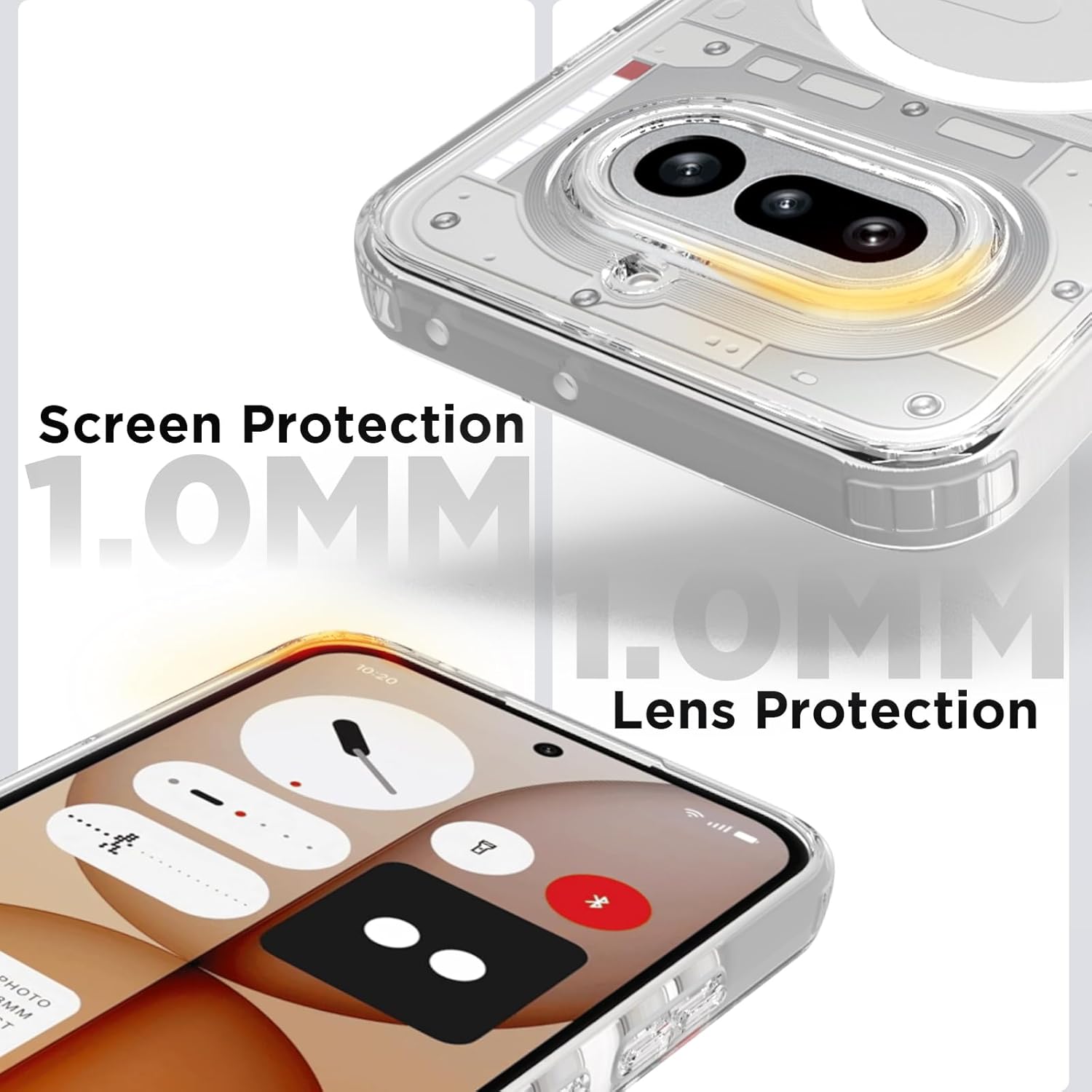 Nothing Phone 4a 5G Back Cover Case | Clear Hybrid - Clear Transparent Magnetic