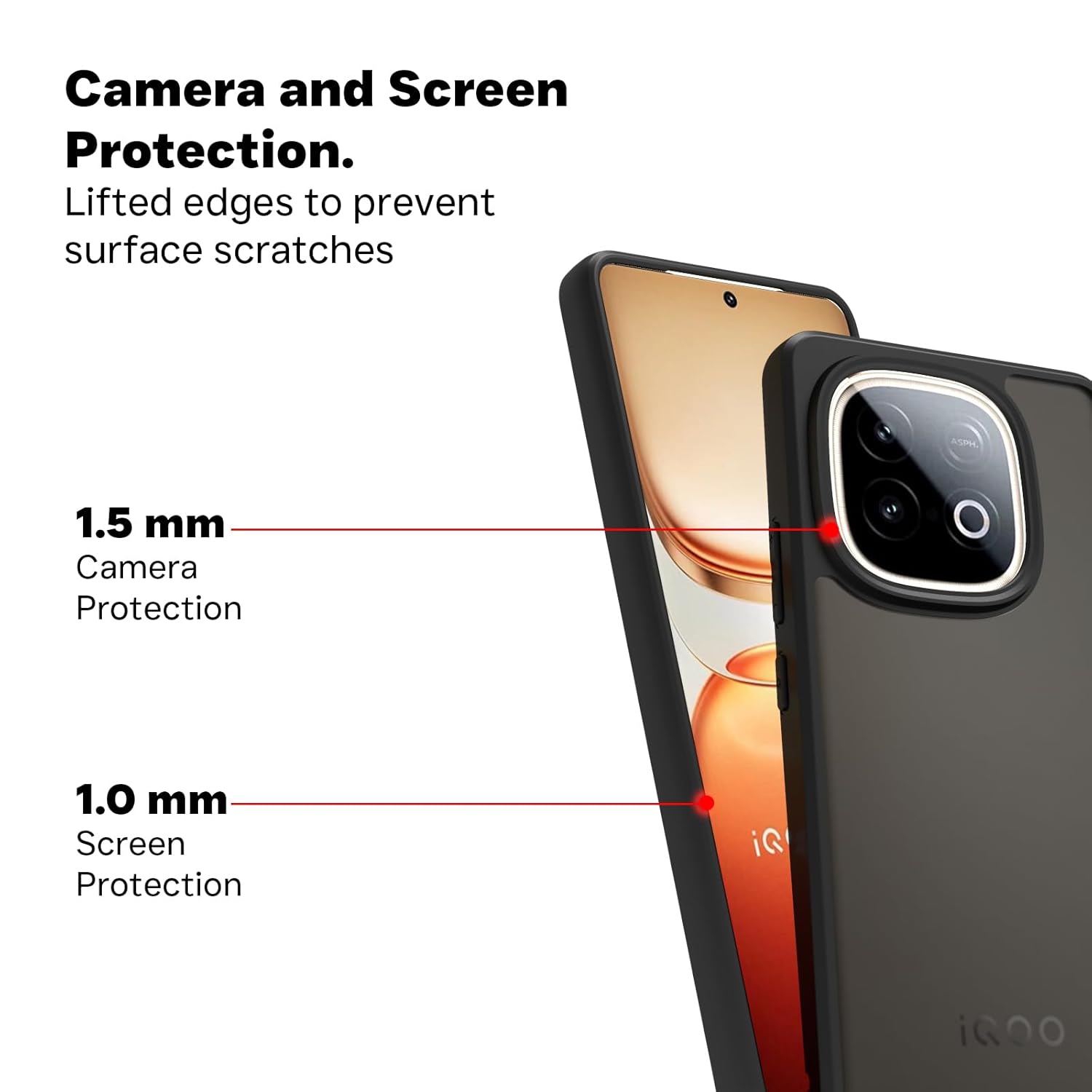 iQOO Neo 10 5G Back Cover Case | Sleek Hybrid - Matte Black