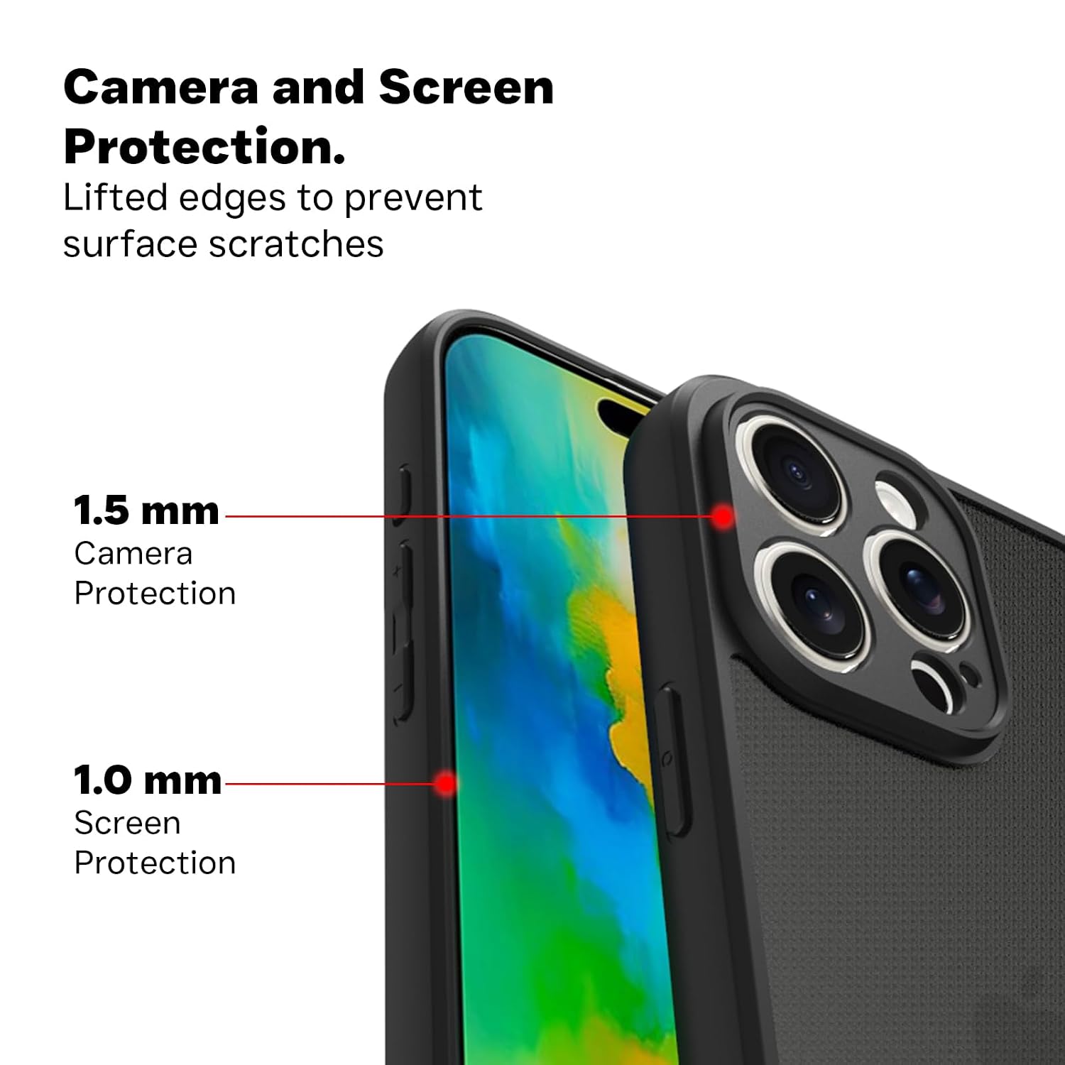 iPhone 16 Pro Max Back Cover Case | Sleek Hybrid - Matte Black