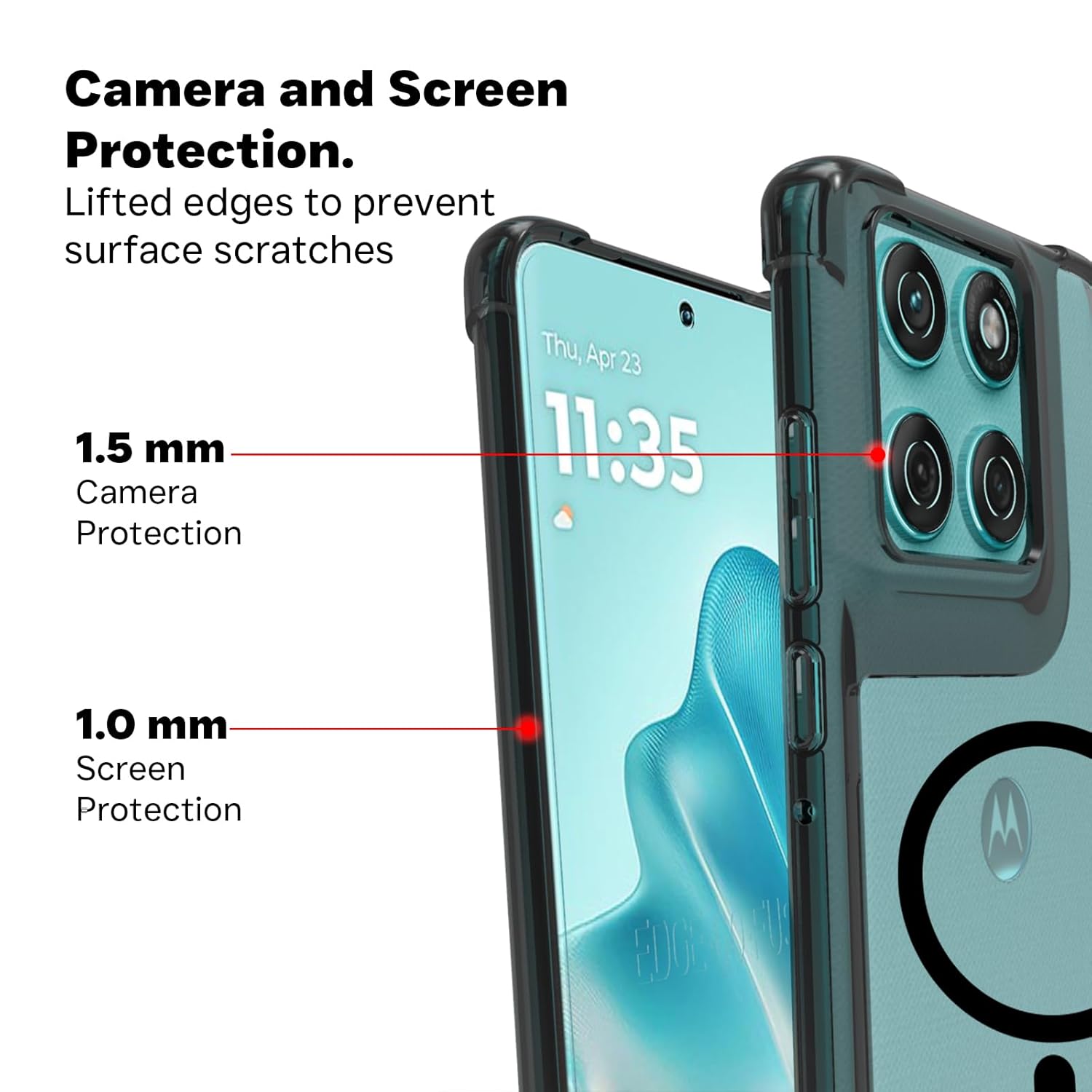 Motorola Edge 60 Fusion / Edge 60 Back Cover Case | Clear Hybrid - Clear Magnetic