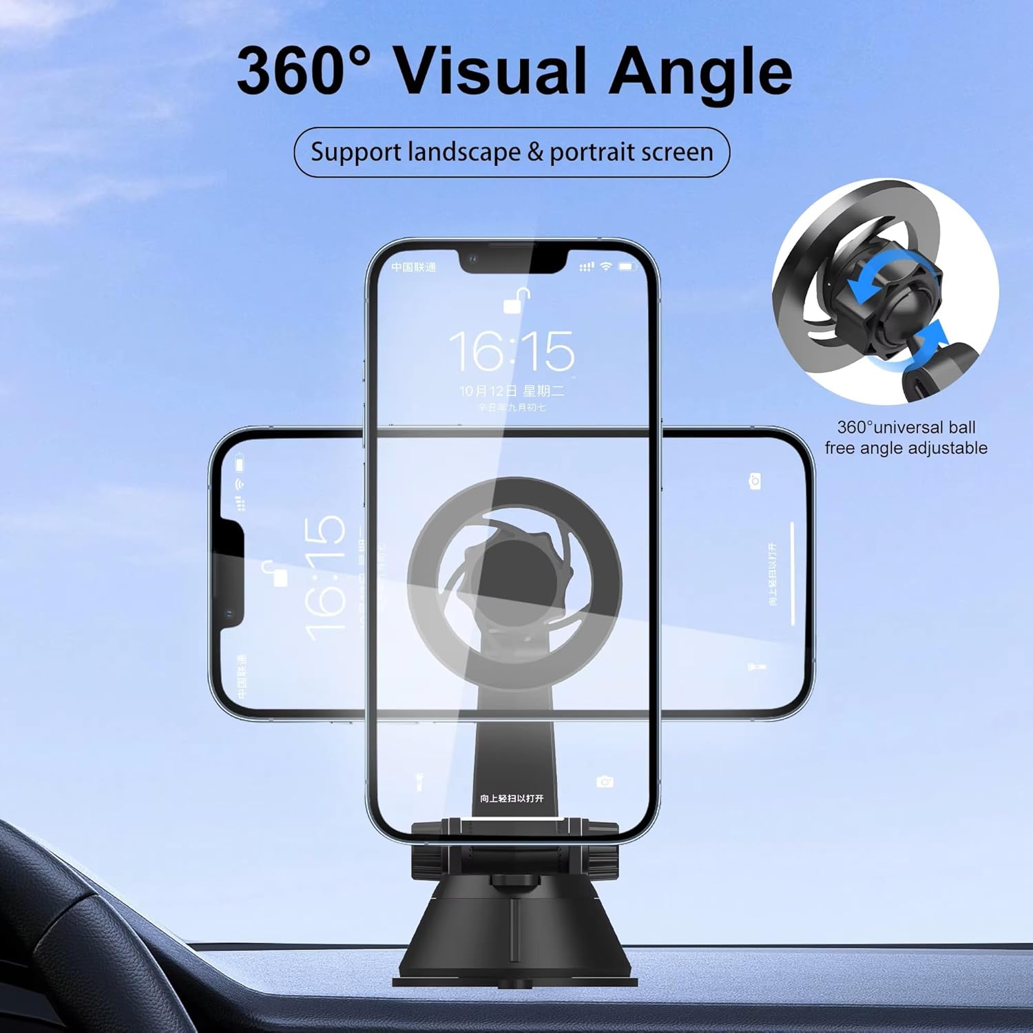 Magnetic Car Mobile Holder | Dashboard Mount - MagSafe Compatible