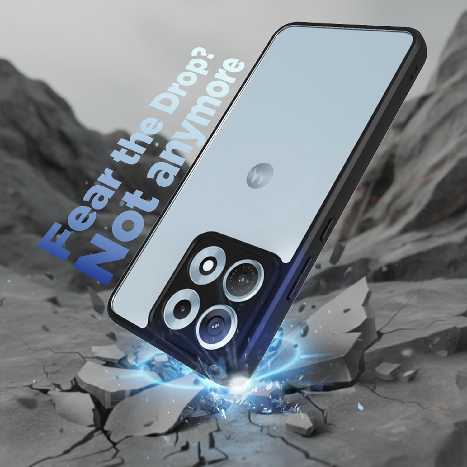 Motorola Edge 70 Max Back Cover Case | Sleek Hybrid - Clear Black