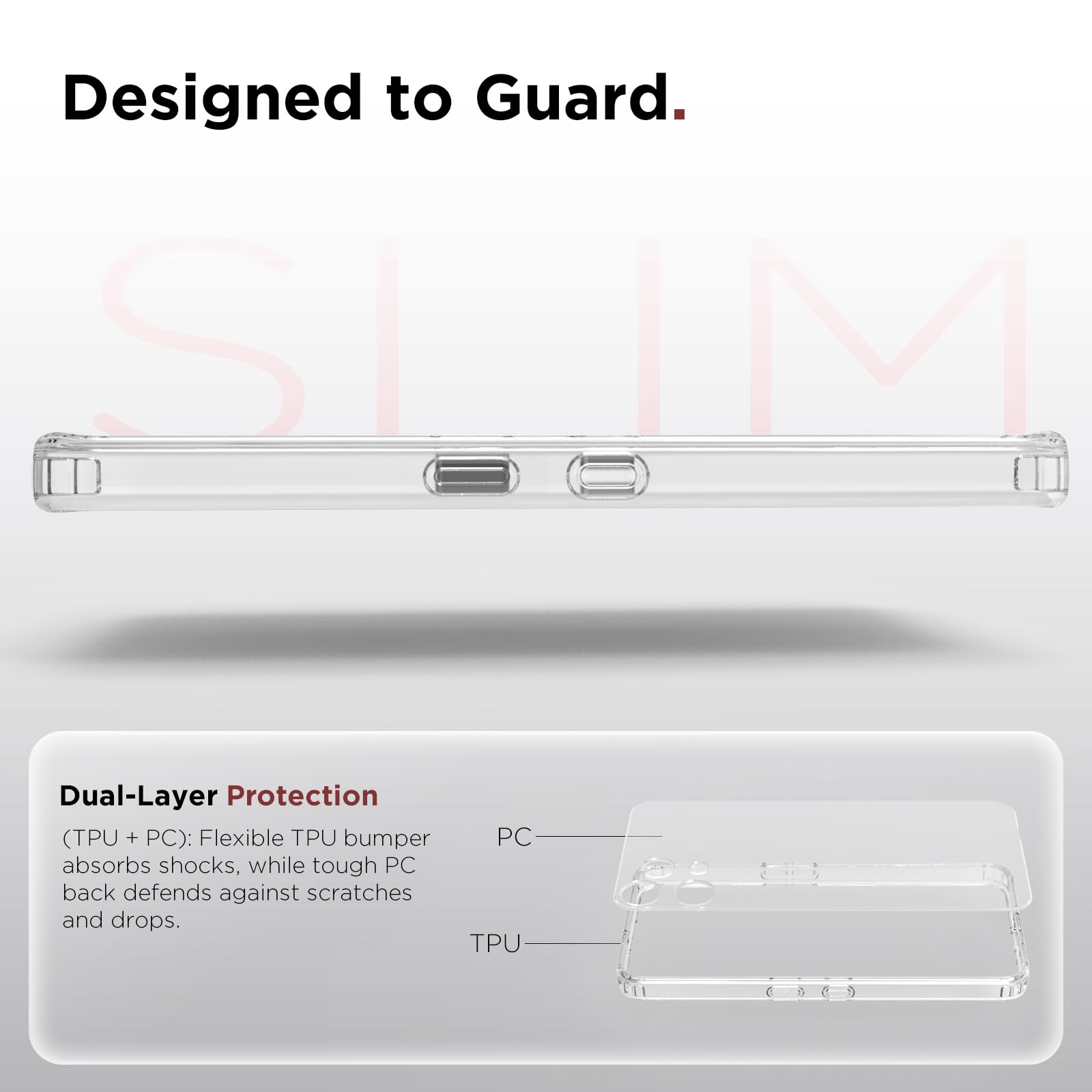 Nothing Phone 3a Lite 5G Back Cover Case | Clear Hybrid - Clear