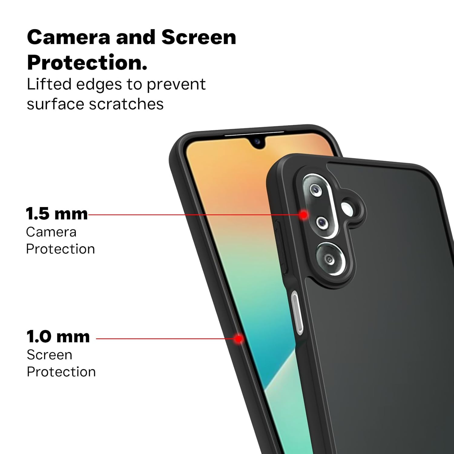 Samsung Galaxy M36 5G / F36 5G Back Cover Case | Sleek Hybrid - Matte Black