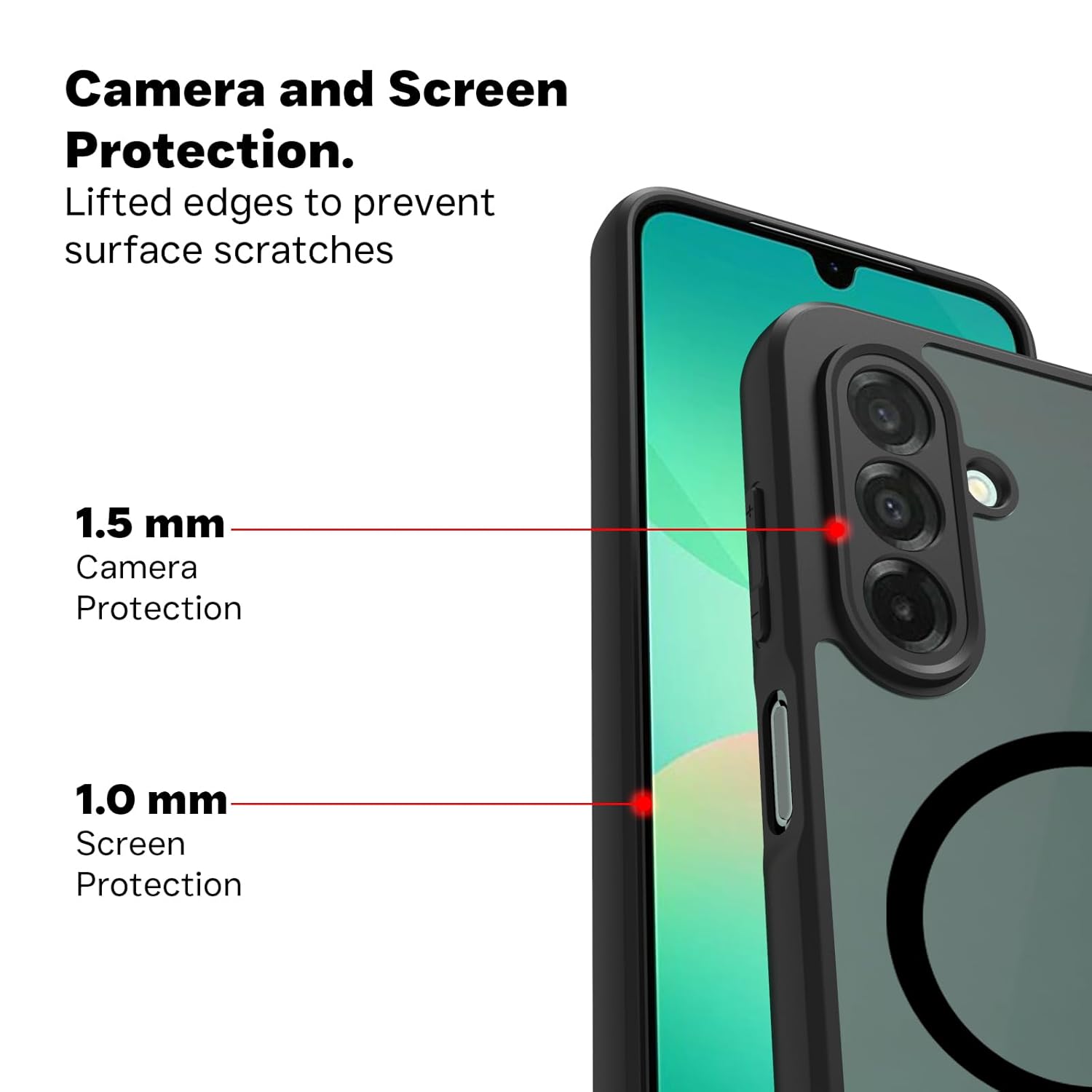 Samsung Galaxy A26 5G Back Cover Case | Sleek Hybrid - Matte Black Magnetic