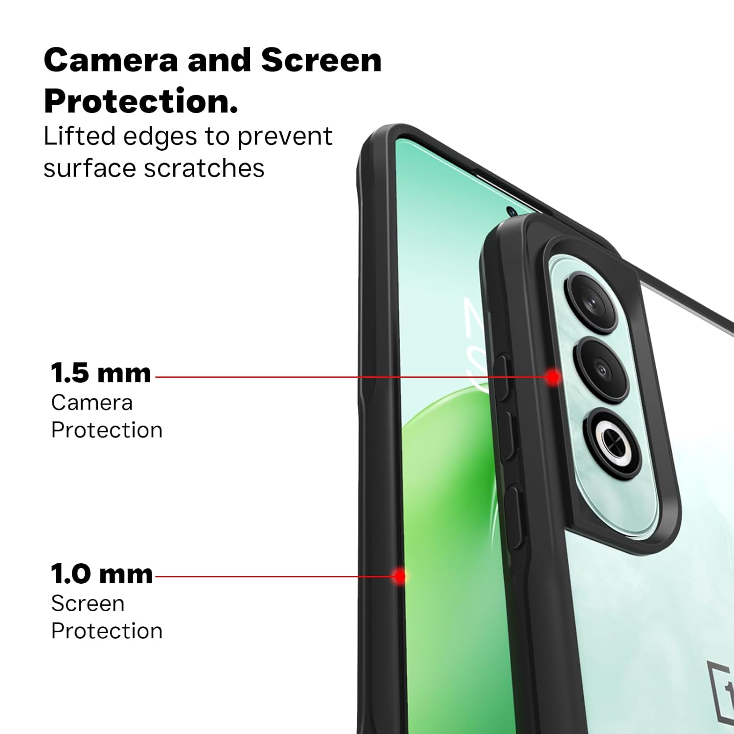 OnePlus Nord CE4 5G Back Cover Case | Tough Hybrid - Clear Black