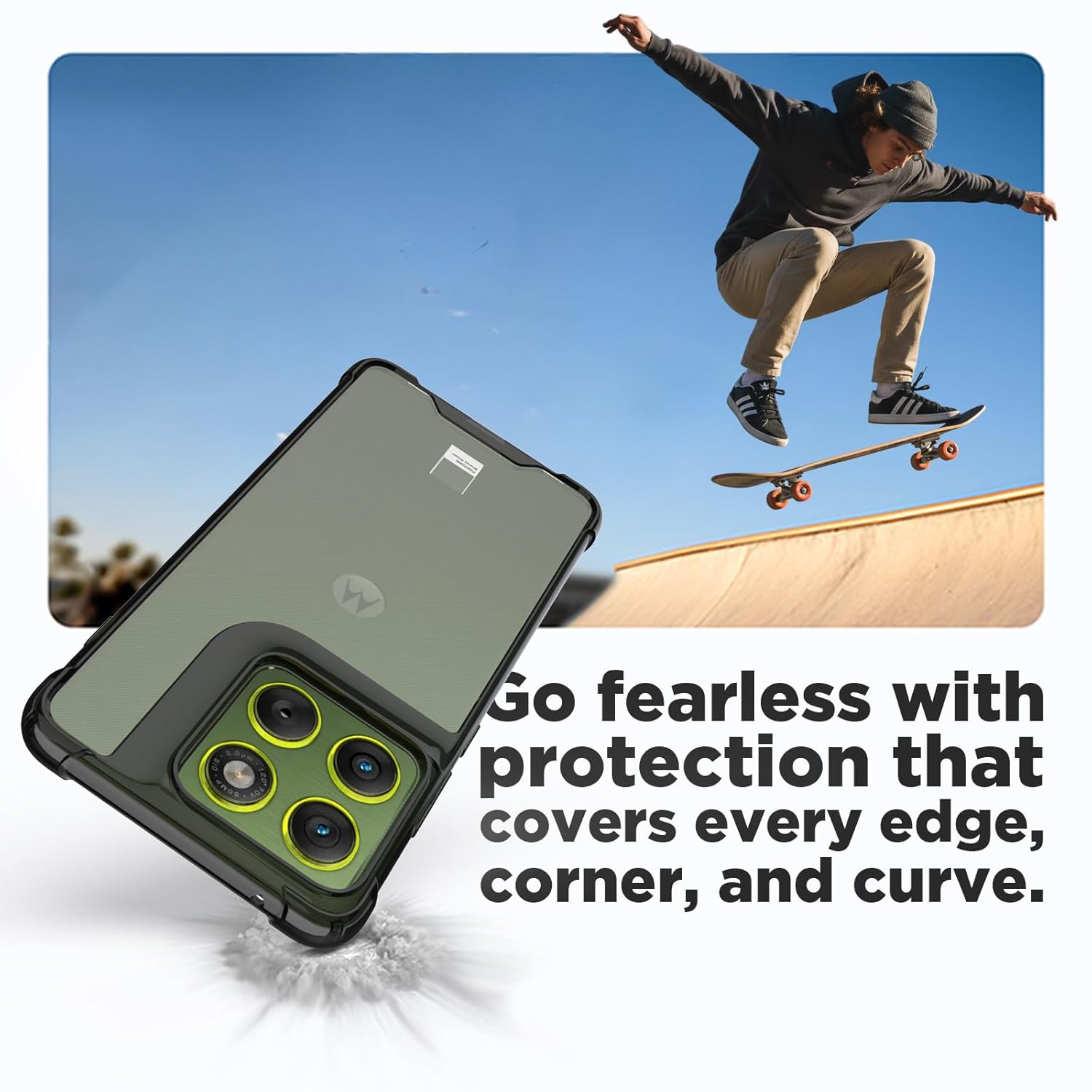 Moto Edge 70 5G Back Cover Case | Clear Hybrid - Clear Smoke