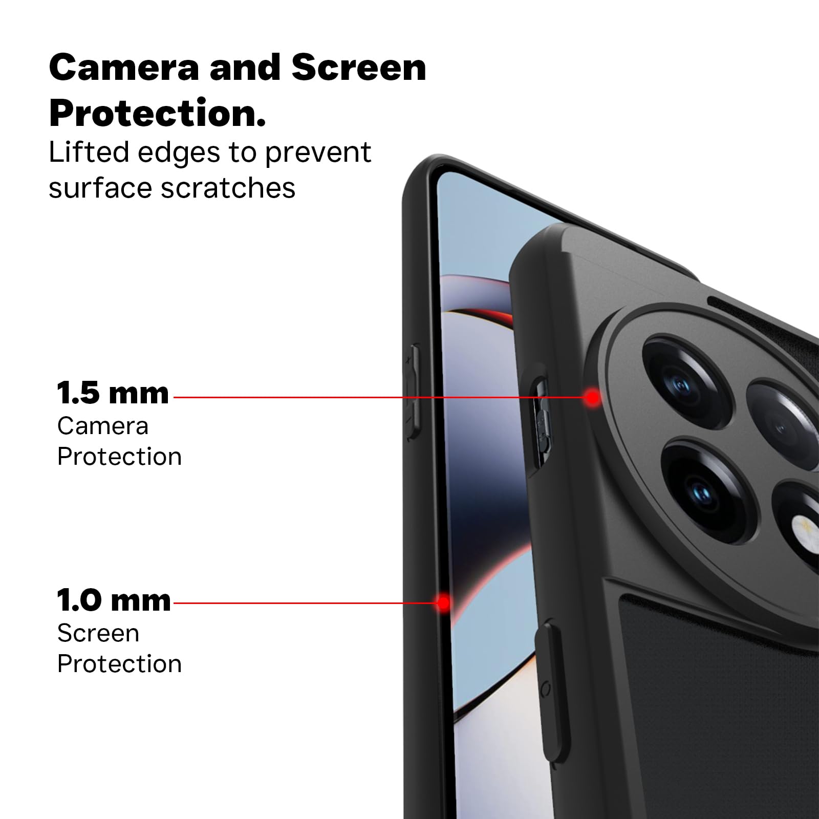 OnePlus 11R Back Cover Case | Sleek Hybrid - Matte Black