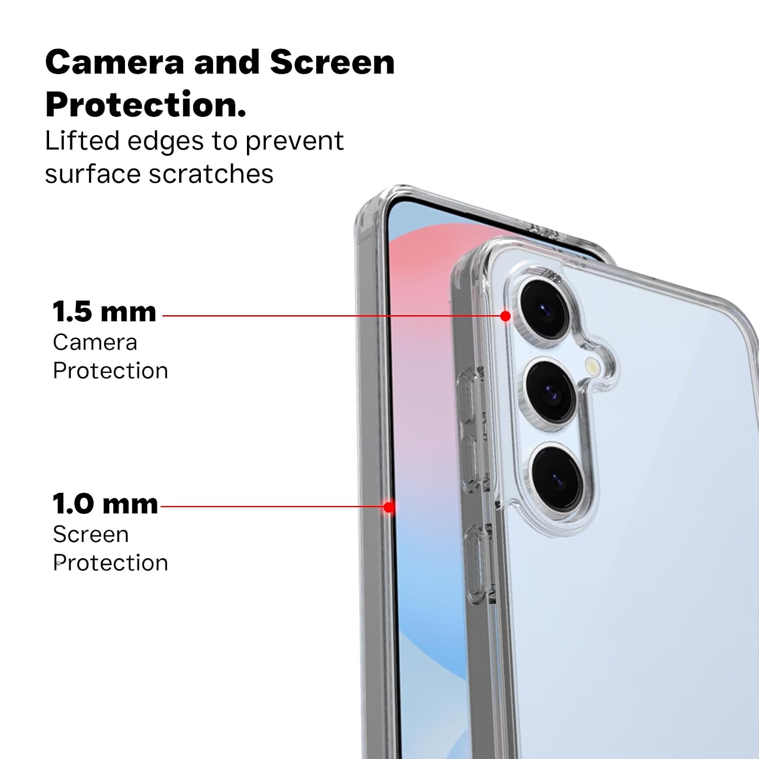 Samsung Galaxy S24 FE Back Cover Case | Sleek Hybrid- Clear