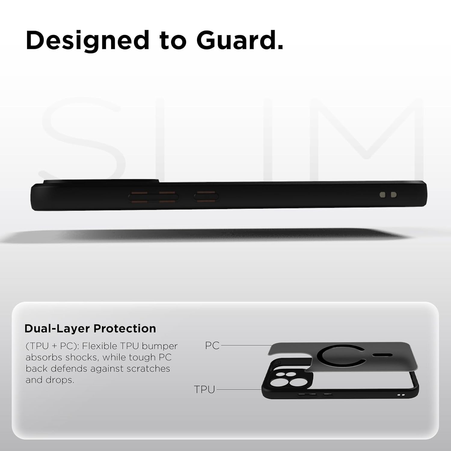 Oppo Reno15 Pro 5G Back Cover Case | Sleek Hybrid - Matte Black Magnetic