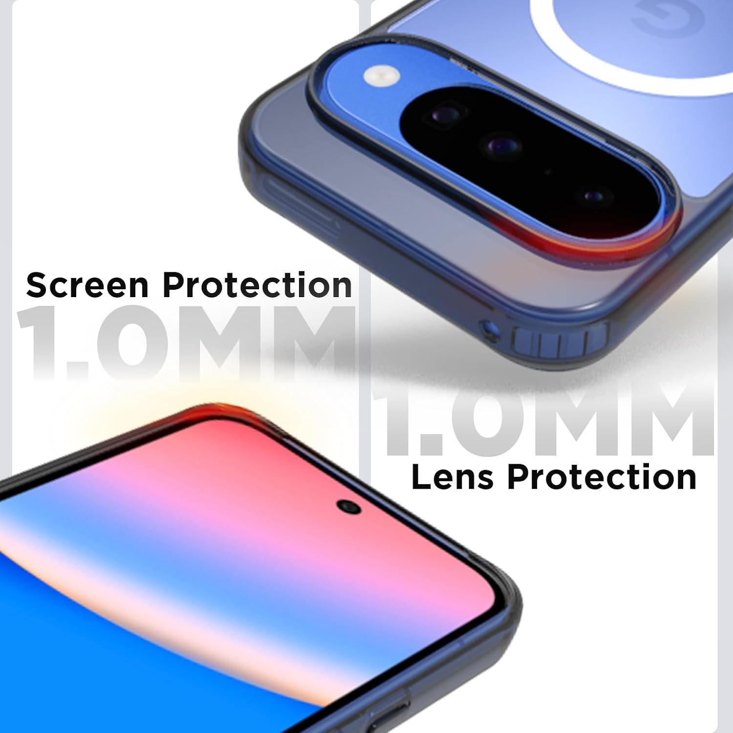 Google Pixel 10 / Pixel 10 Pro Back Cover Case | Sleek Hybrid - Clear Magnetic