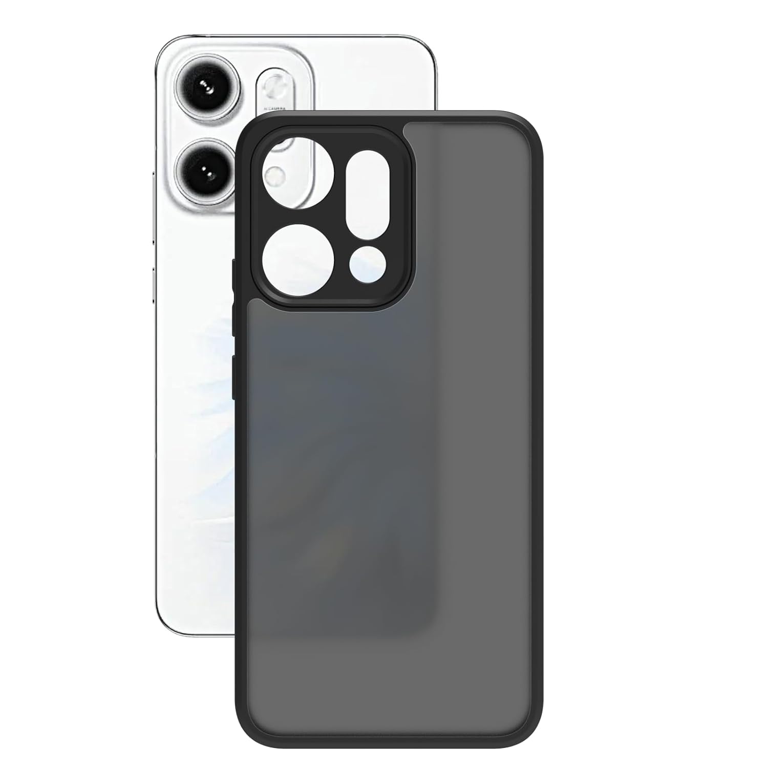 Oppo Reno 14 Pro 5G Back Cover Case | Sleek Hybrid - Matte Black
