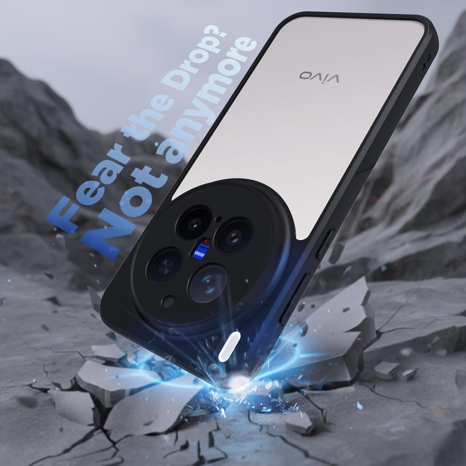Vivo X300 Pro 5G Back Cover Case | Sleek Hybrid - Clear Black