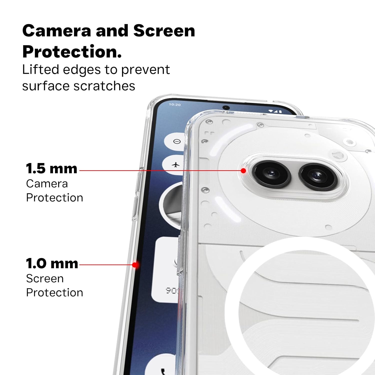 Nothing Phone 2A / 2A Plus Back Cover Case | Clear Hybrid - Clear Transparent Magnetic