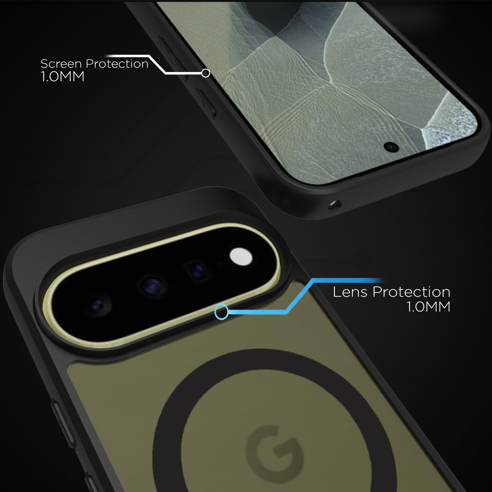 Google Pixel 11 / Pixel 11 Pro Back Cover Case | Sleek Hybrid - Matte Black Magnetic