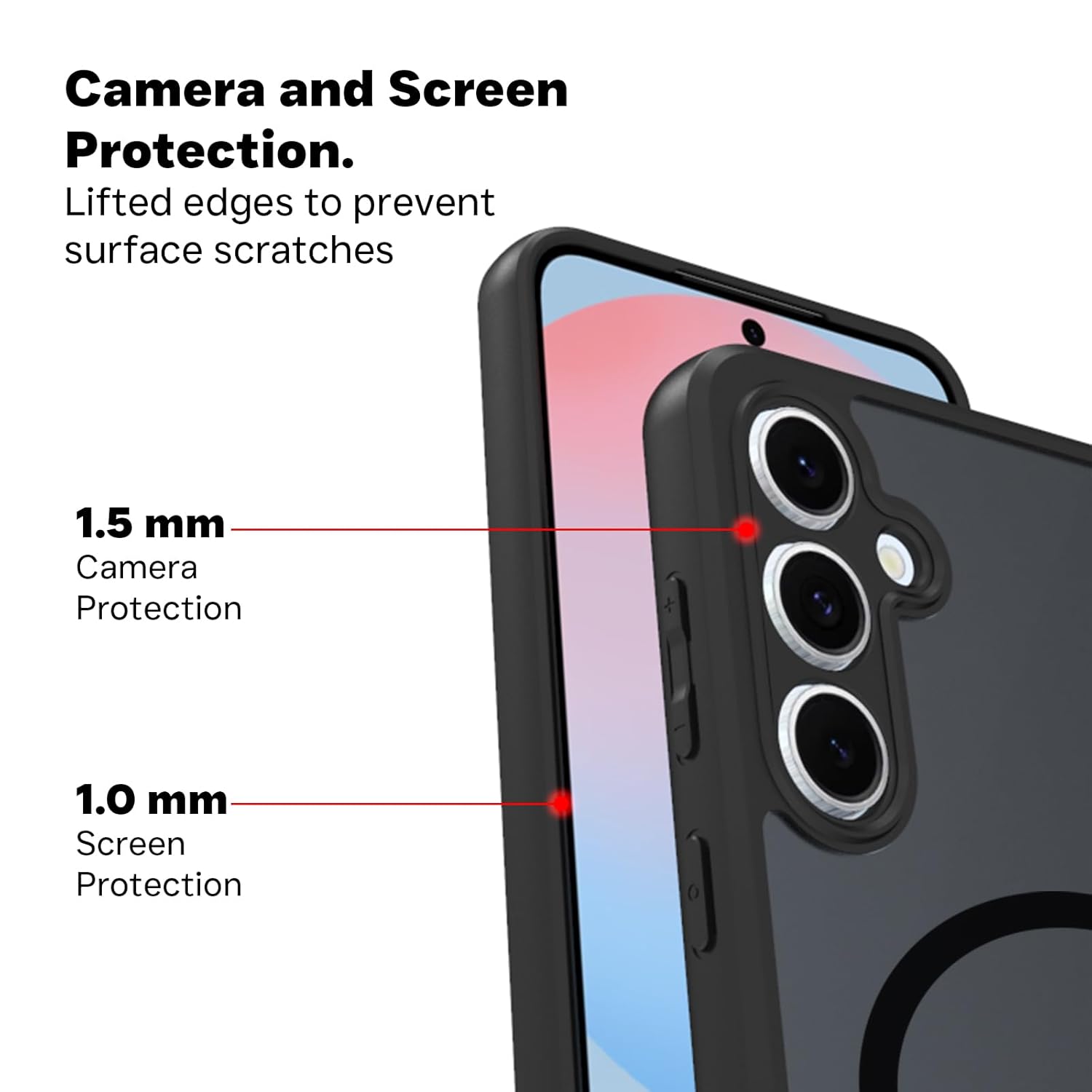 Samsung Galaxy S24 FE 5G Back Cover Case | Sleek Hybrid - Matte Black Magnetic
