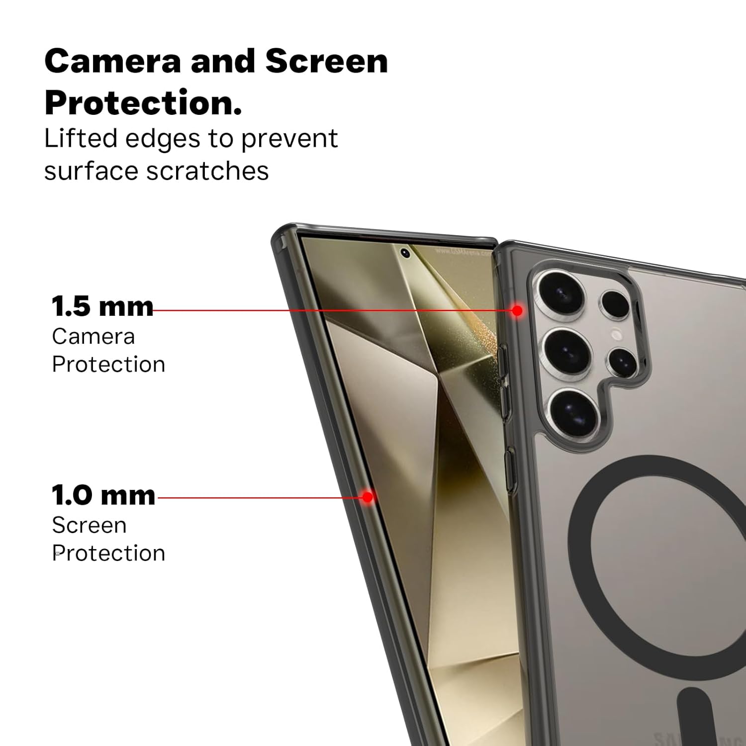 Samsung Galaxy S24 Ultra Back Cover Case | Clear Hybrid - Clear Magnetic